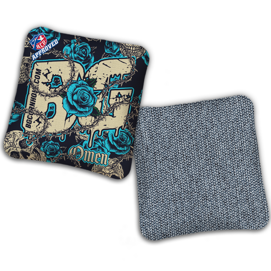 2027 ACO - BG Multiple Bag Models "THORNS AND ROSES" - Pro Stamped Cornhole Bags - SET OF 4 BAGS