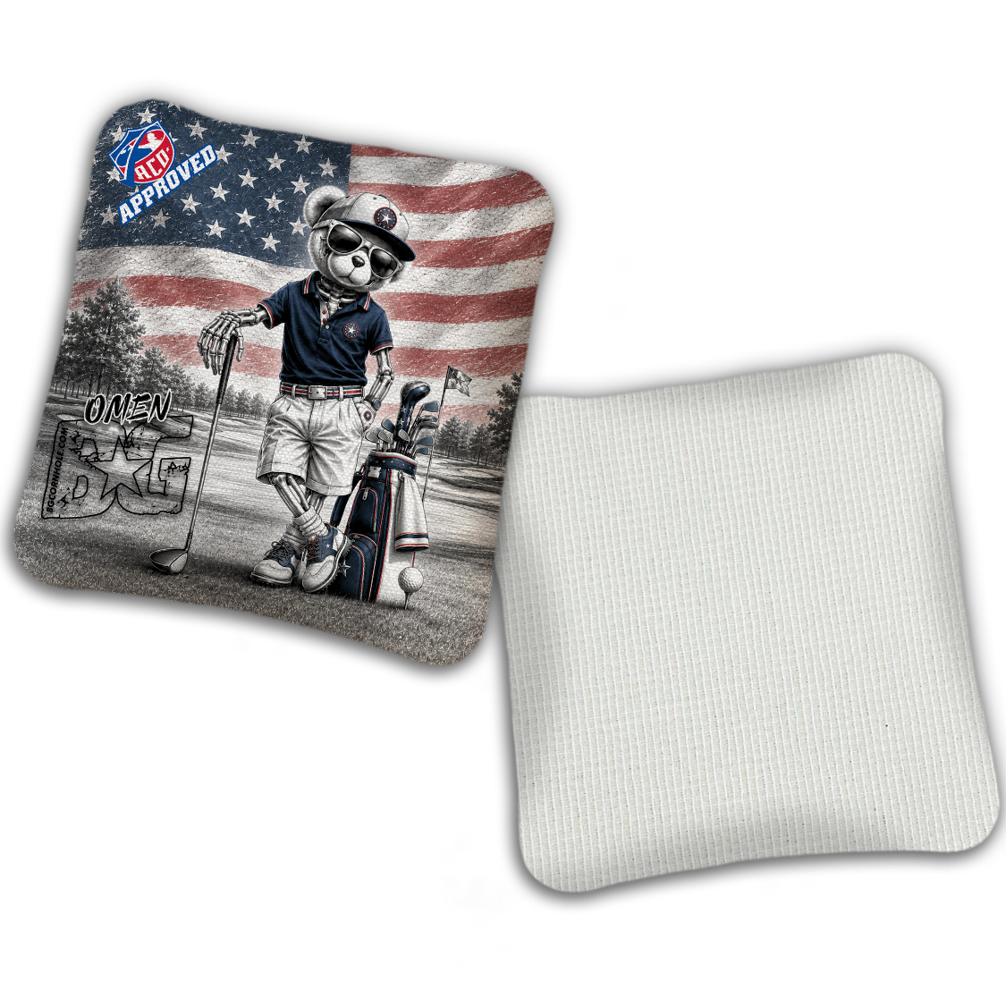 2027 ACO - BG Multiple Bag Models "FAIRWAY FREEDOM" - Pro Stamped Cornhole Bags - SET OF 4 BAGS