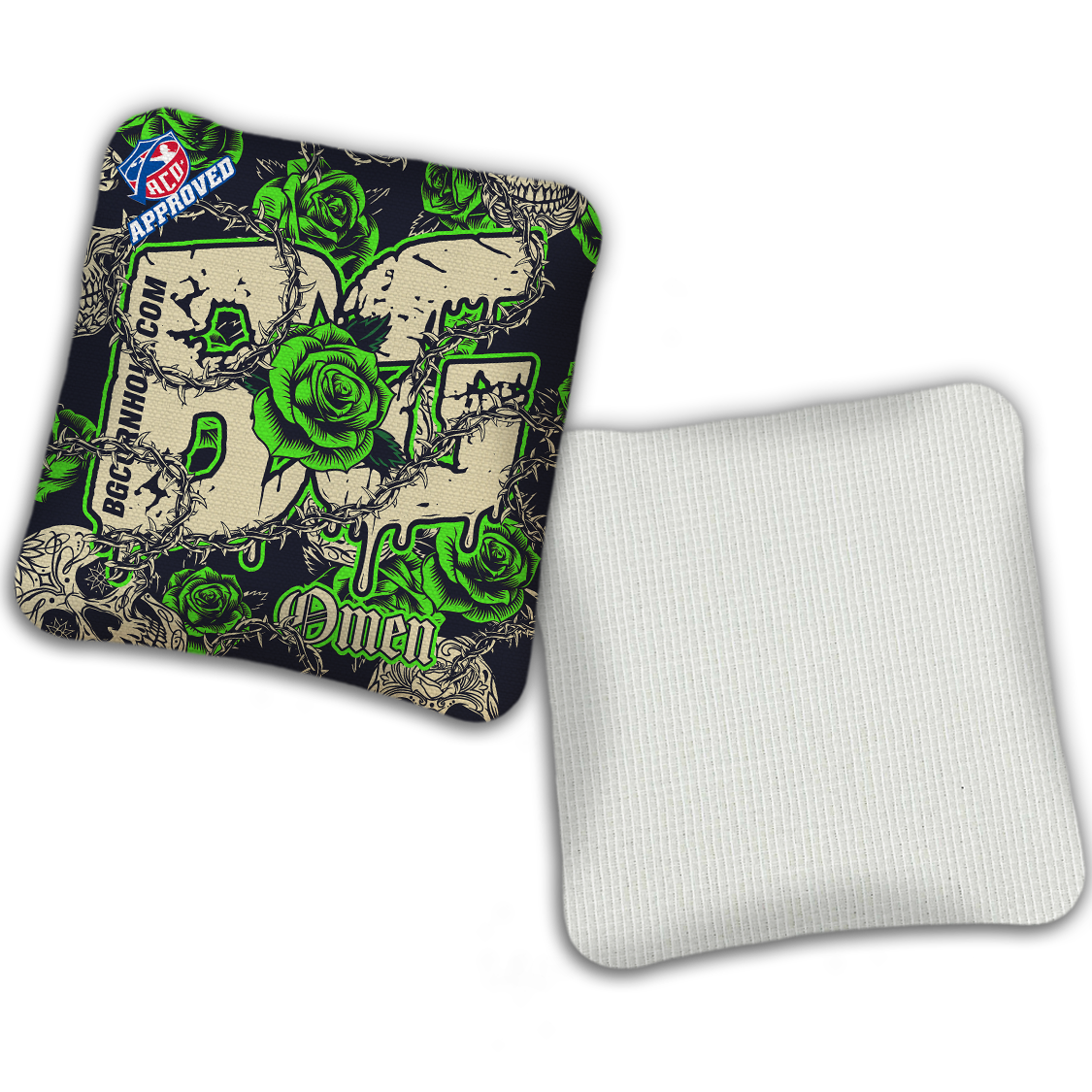 2027 ACO - BG Multiple Bag Models "THORNS AND ROSES" - Pro Stamped Cornhole Bags - SET OF 4 BAGS