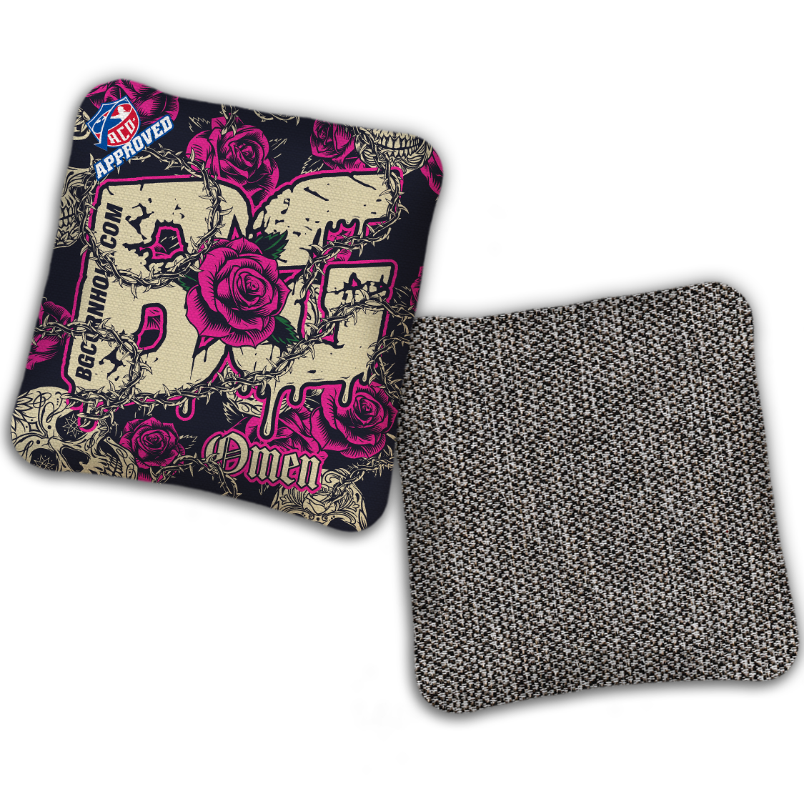 2027 ACO - BG Multiple Bag Models "THORNS AND ROSES" - Pro Stamped Cornhole Bags - SET OF 4 BAGS