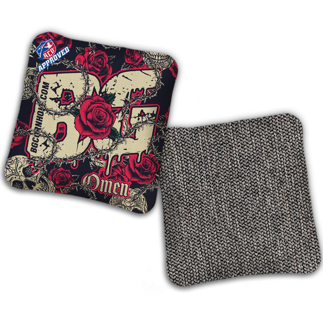 2027 ACO - BG Multiple Bag Models "THORNS AND ROSES" - Pro Stamped Cornhole Bags - SET OF 4 BAGS
