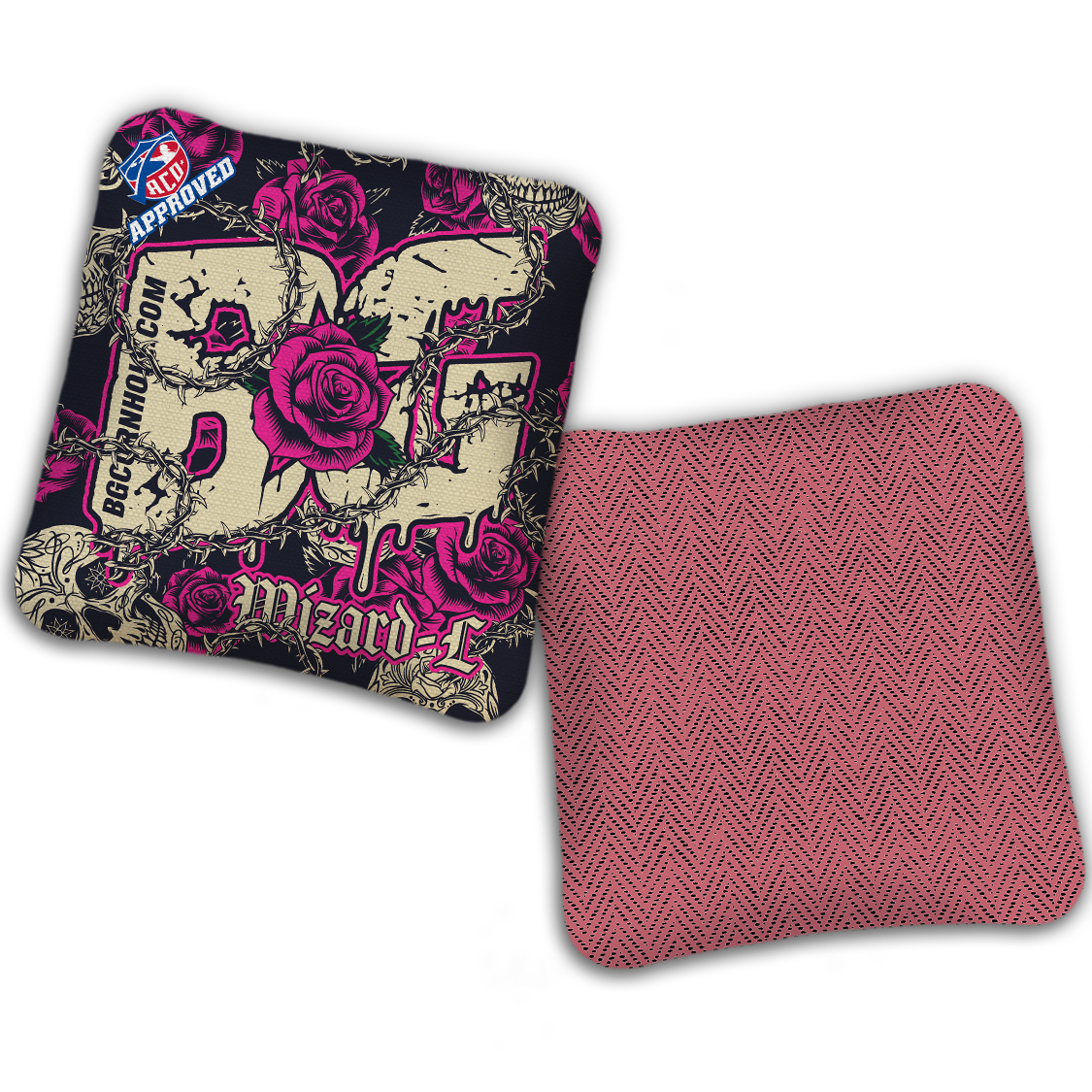 2027 ACO - BG Multiple Bag Models "THORNS AND ROSES" - Pro Stamped Cornhole Bags - SET OF 4 BAGS