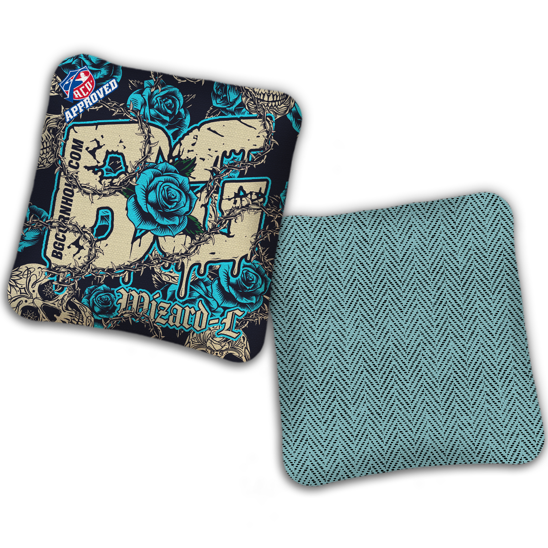 2027 ACO - BG Multiple Bag Models "THORNS AND ROSES" - Pro Stamped Cornhole Bags - SET OF 4 BAGS
