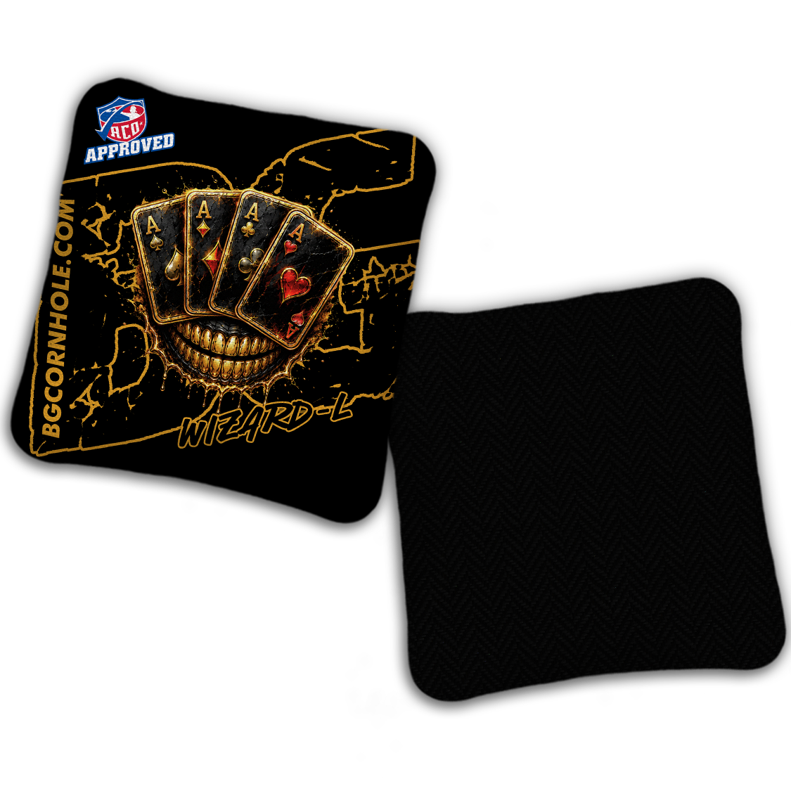 2027 ACO - BG Multiple Bag Models "DEAD MANS HAND " - Pro Stamped Cornhole Bags - SET OF 4 BAGS