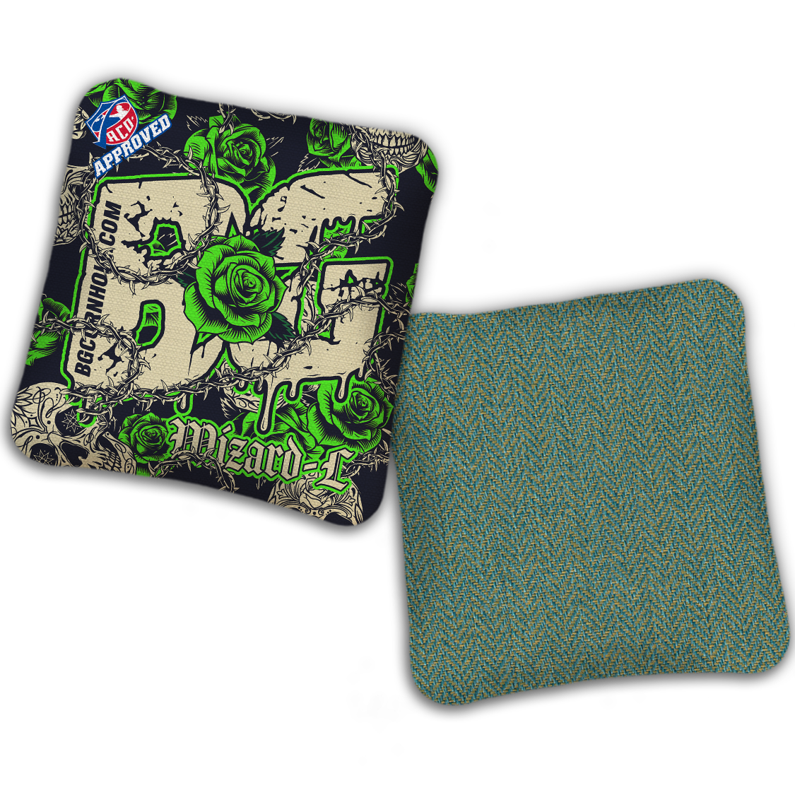2027 ACO - BG Multiple Bag Models "THORNS AND ROSES" - Pro Stamped Cornhole Bags - SET OF 4 BAGS