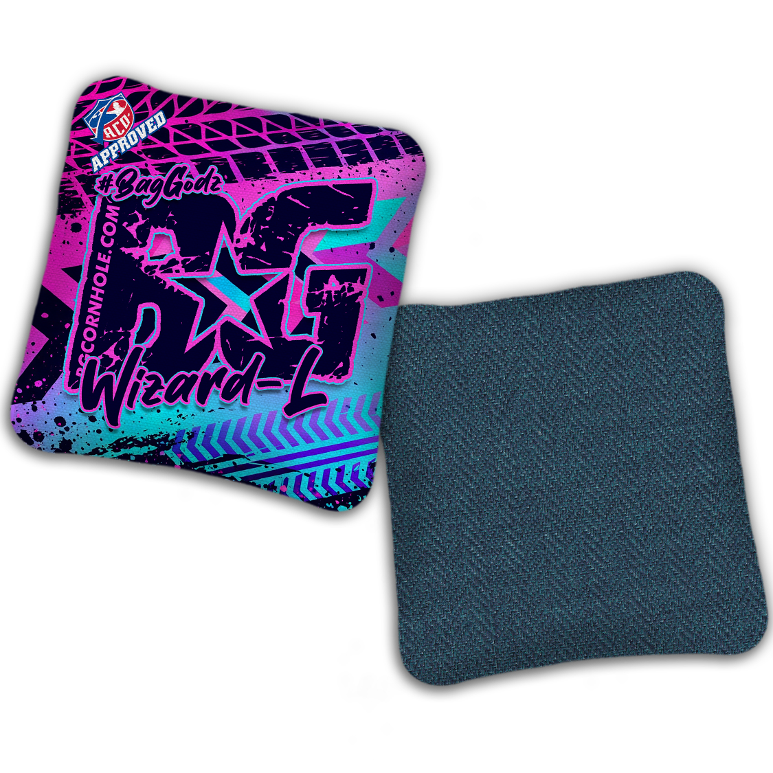2027 ACO - BG Multiple Bag Models "GRUNGE TRACKS" - Pro Stamped Cornhole Bags - SET OF 4 BAGS