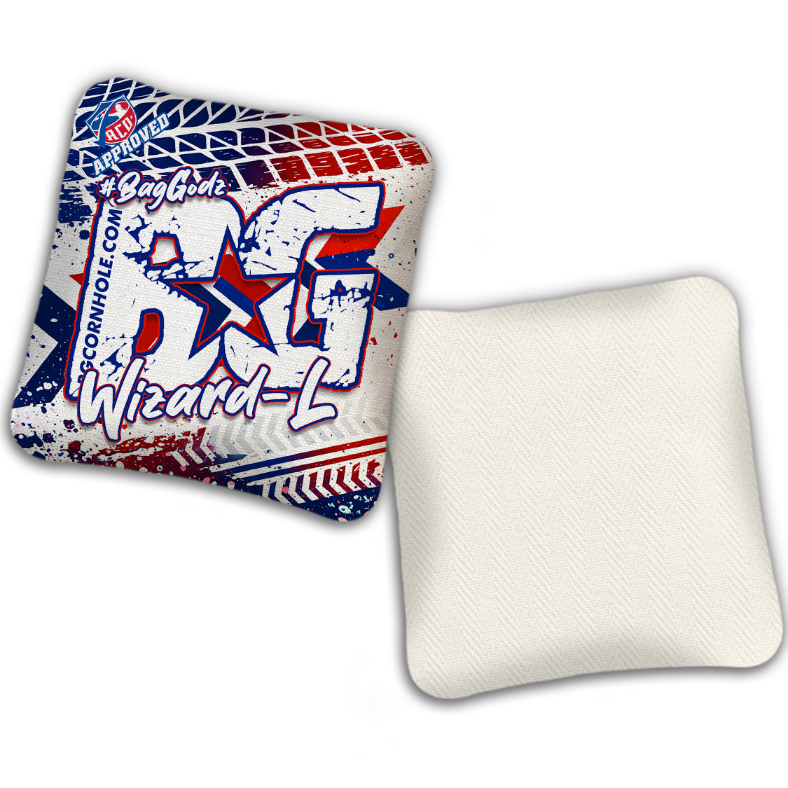 2027 ACO - BG Multiple Bag Models "GRUNGE TRACKS" - Pro Stamped Cornhole Bags - SET OF 4 BAGS