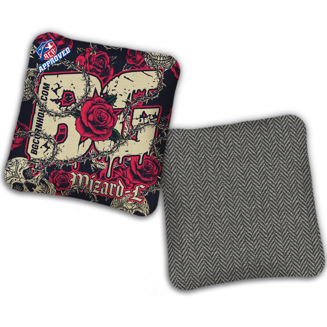 2027 ACO - BG Multiple Bag Models "THORNS AND ROSES" - Pro Stamped Cornhole Bags - SET OF 4 BAGS