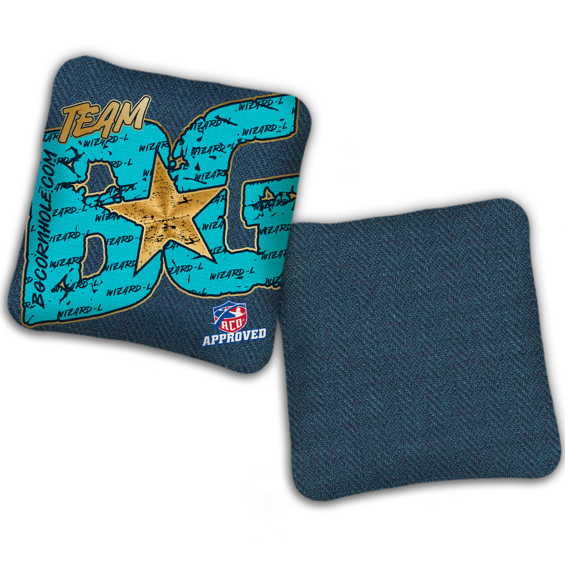 2027 ACO - BG Wizard L "Big BG Colormatch" - Pro Stamped Cornhole Bags - SET OF 4 BAGS