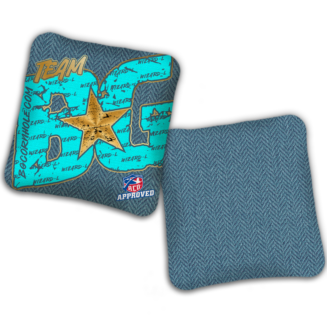 2027 ACO - BG Wizard L "Big BG Colormatch" - Pro Stamped Cornhole Bags - SET OF 4 BAGS