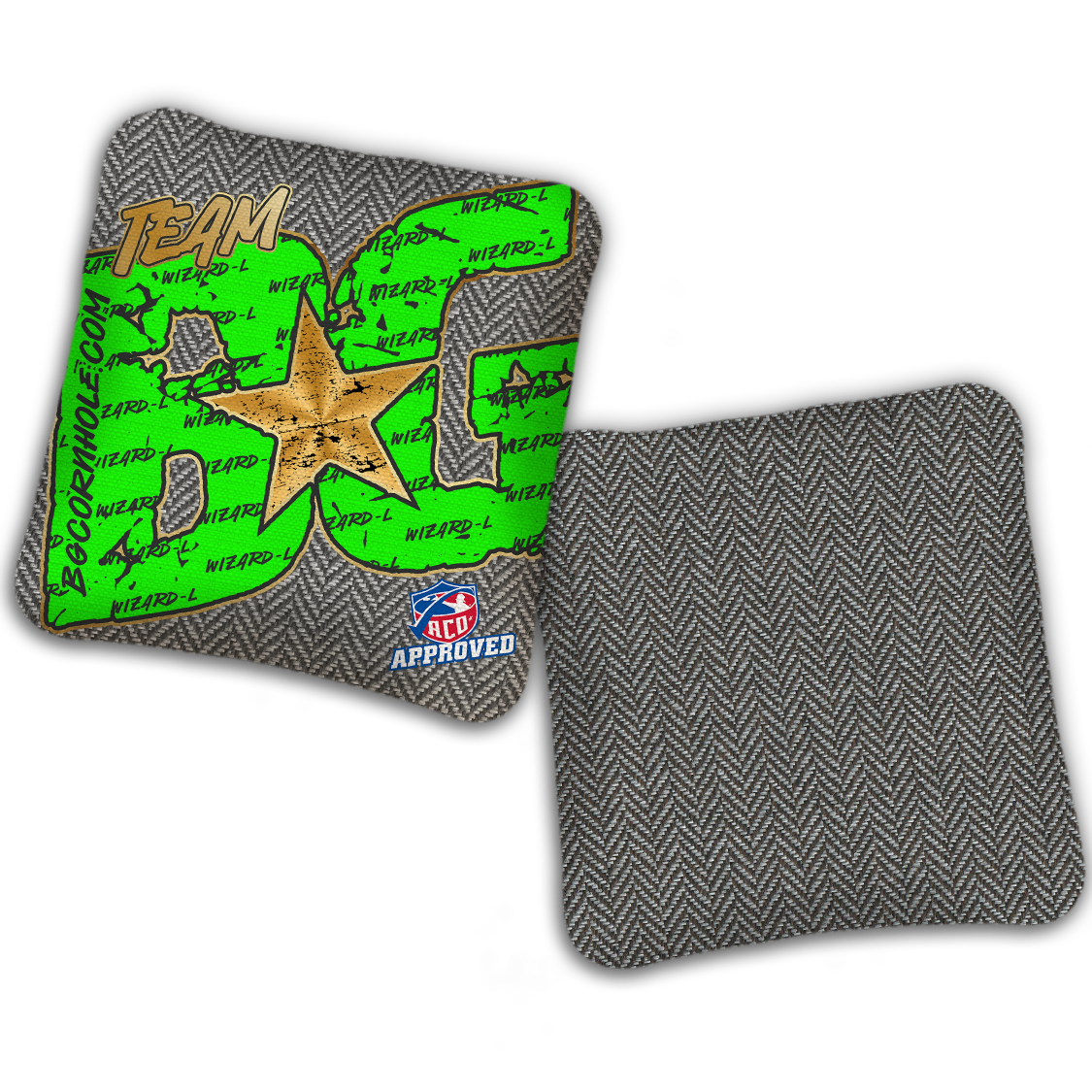 2027 ACO - BG Wizard L "Big BG Colormatch" - Pro Stamped Cornhole Bags - SET OF 4 BAGS