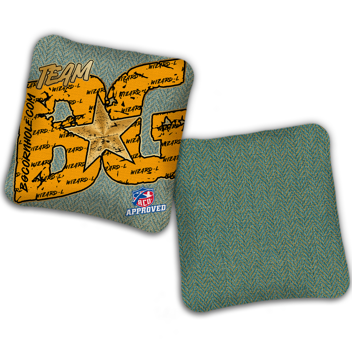 2027 ACO - BG Wizard L "Big BG Colormatch" - Pro Stamped Cornhole Bags - SET OF 4 BAGS