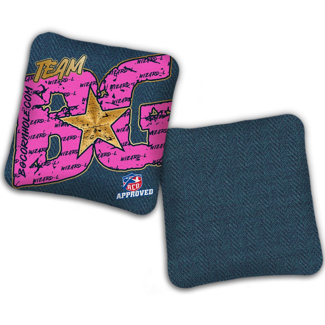 2027 ACO - BG Wizard L "Big BG Colormatch" - Pro Stamped Cornhole Bags - SET OF 4 BAGS