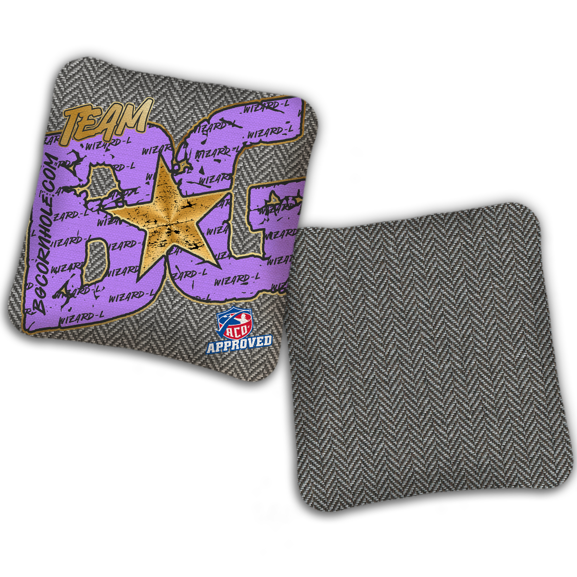 2027 ACO - BG Wizard L "Big BG Colormatch" - Pro Stamped Cornhole Bags - SET OF 4 BAGS