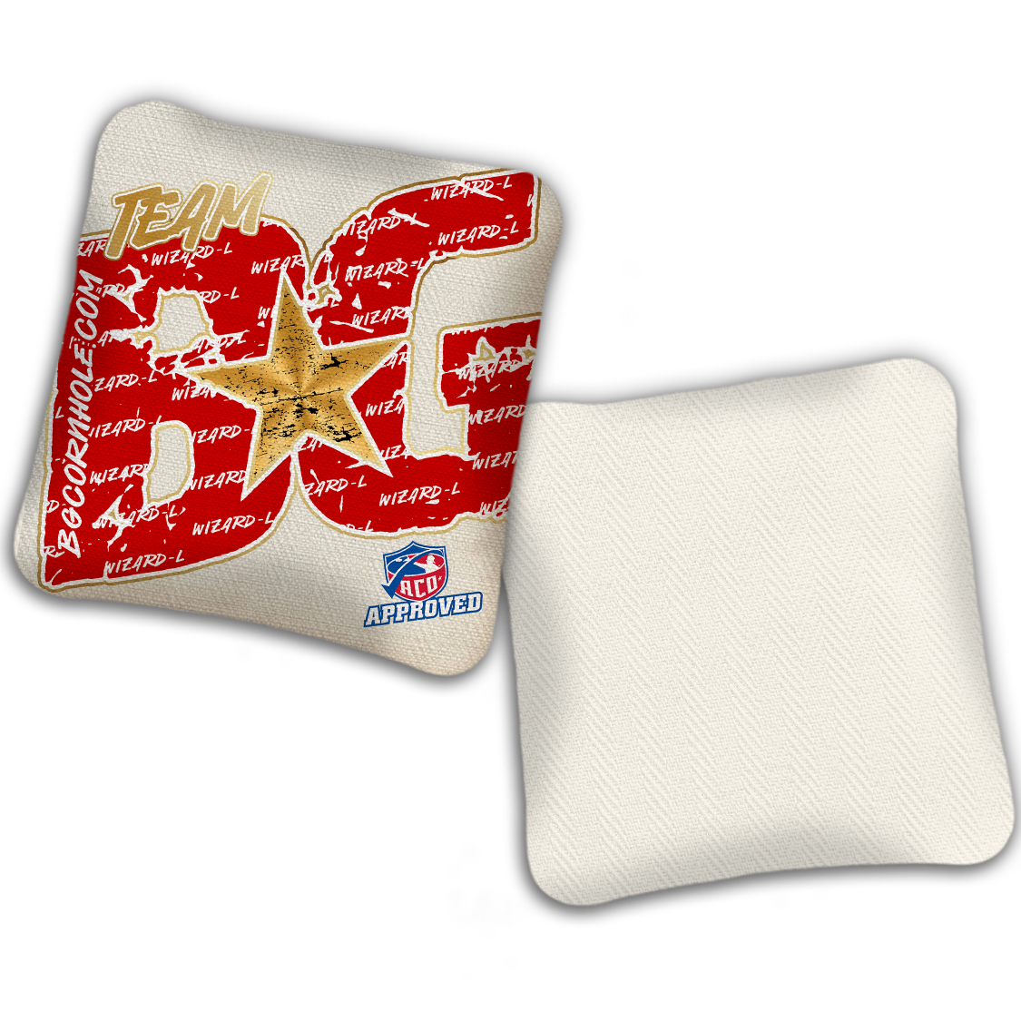 2027 ACO - BG Wizard L "Big BG Colormatch" - Pro Stamped Cornhole Bags - SET OF 4 BAGS