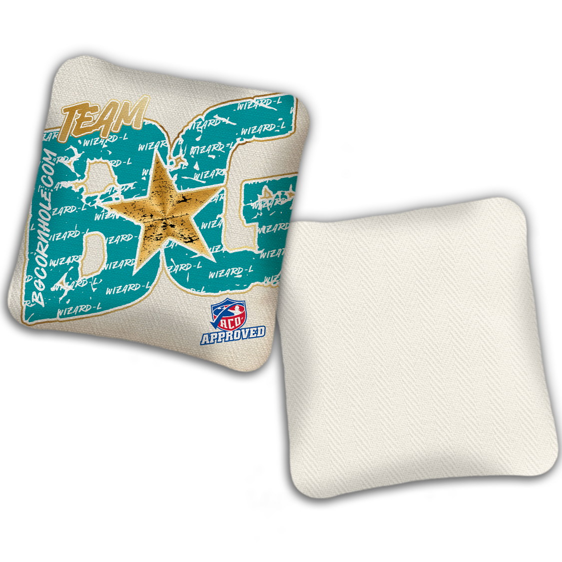 2027 ACO - BG Wizard L "Big BG Colormatch" - Pro Stamped Cornhole Bags - SET OF 4 BAGS