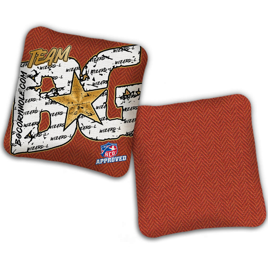 2027 ACO - BG Wizard L "Big BG Colormatch" - Pro Stamped Cornhole Bags - SET OF 4 BAGS