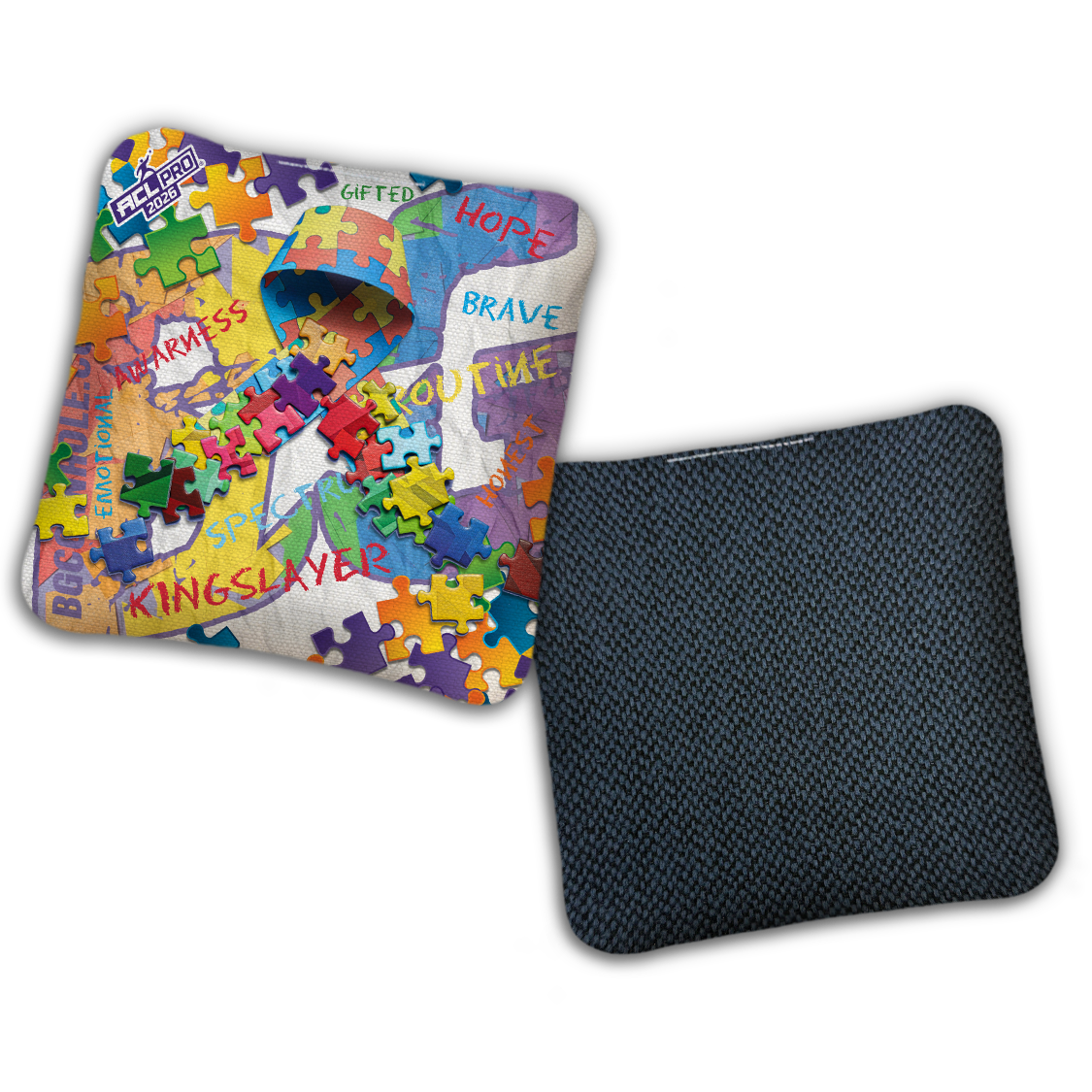 2026 BG Multiple Bag Models "Autism 2026" - ACL Pro Stamped Cornhole Bags - SET OF 4 BAGS