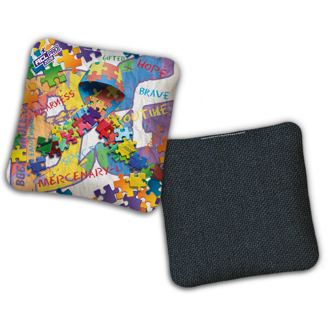 2026 BG Multiple Bag Models "Autism 2026" - ACL Pro Stamped Cornhole Bags - SET OF 4 BAGS