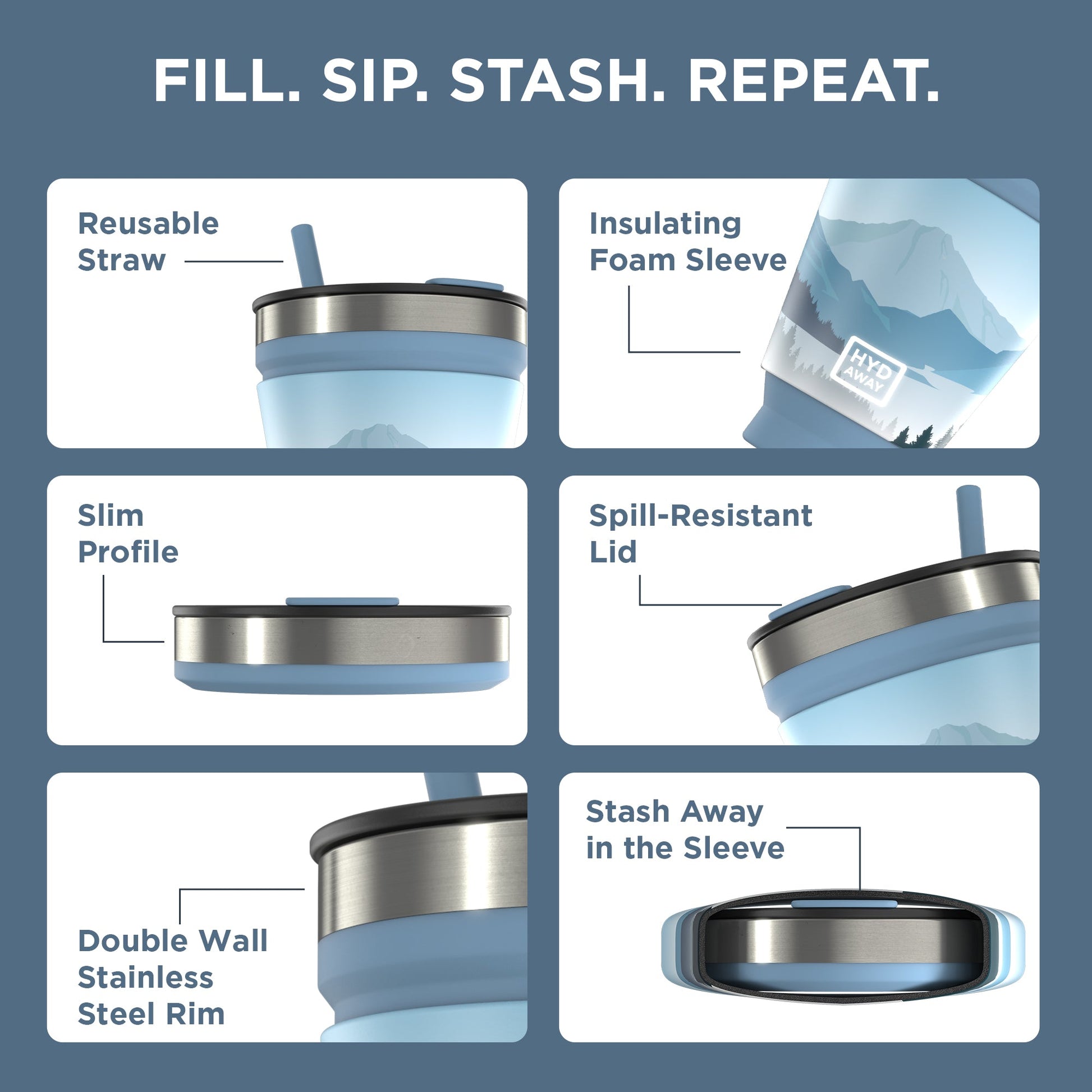 Collapsible Insulated Drink Tumbler