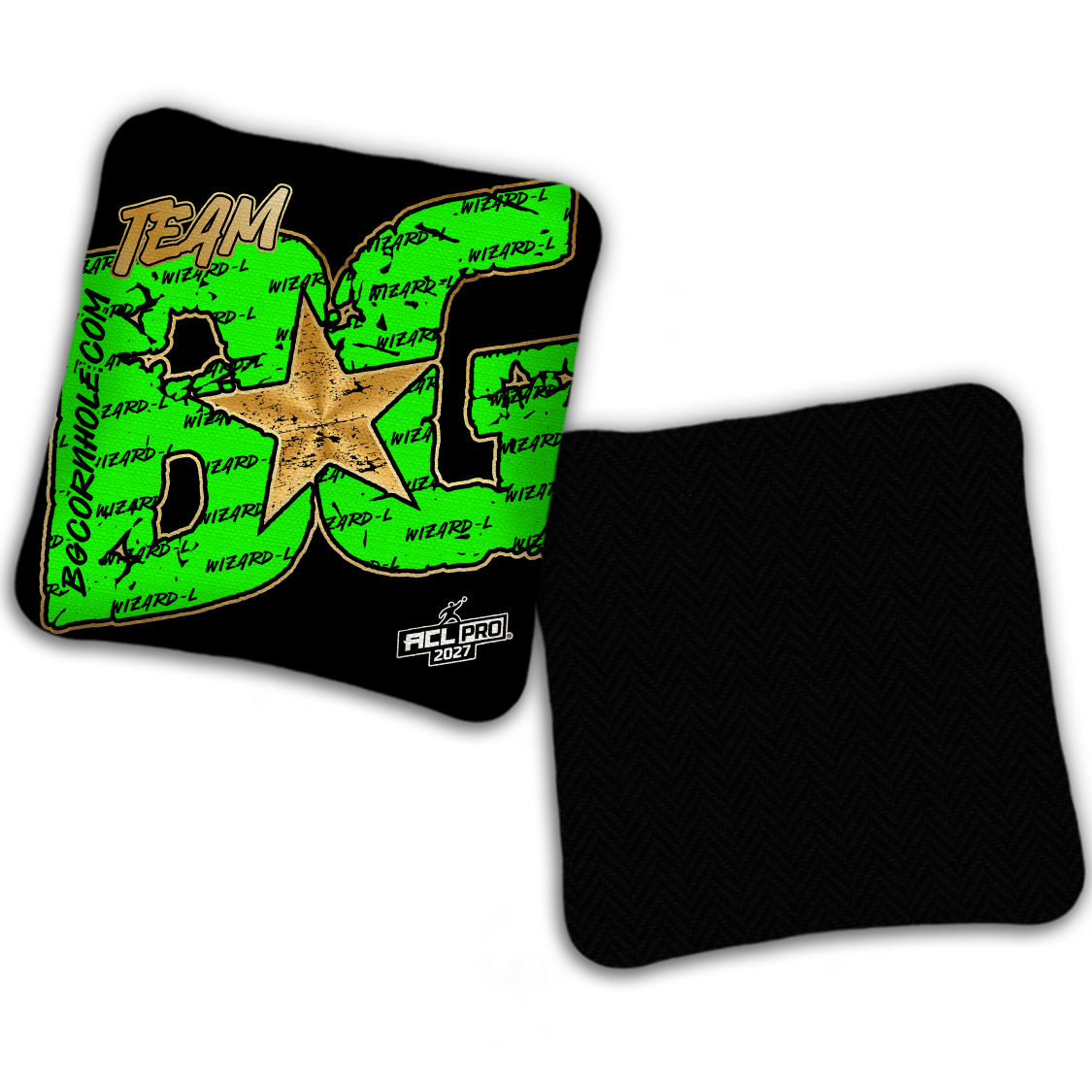 2027 BG Wizard L "Big BG Colormatch" - ACL Pro Stamped Cornhole Bags - SET OF 4 BAGS