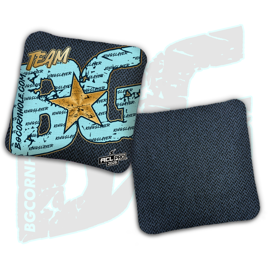 2026 BG Kingslayer "Big BG Colormatch" - ACL Pro Stamped Cornhole Bags - SET OF 4 BAGS