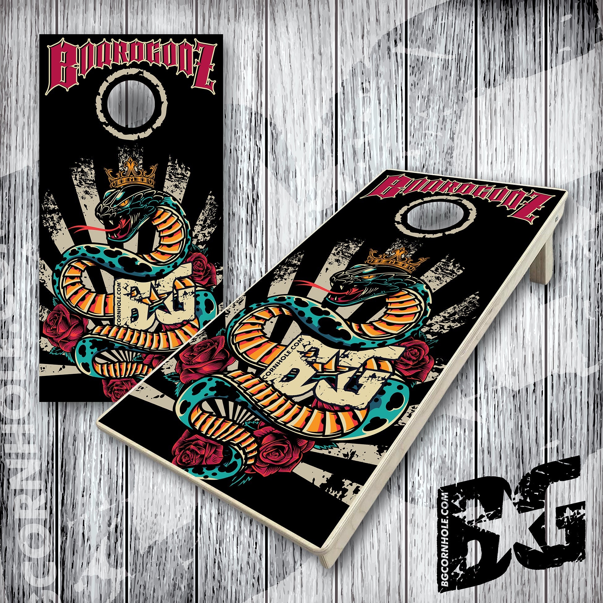 BG "BoardGodz Serpent" Cornhole Boards - Elite Model