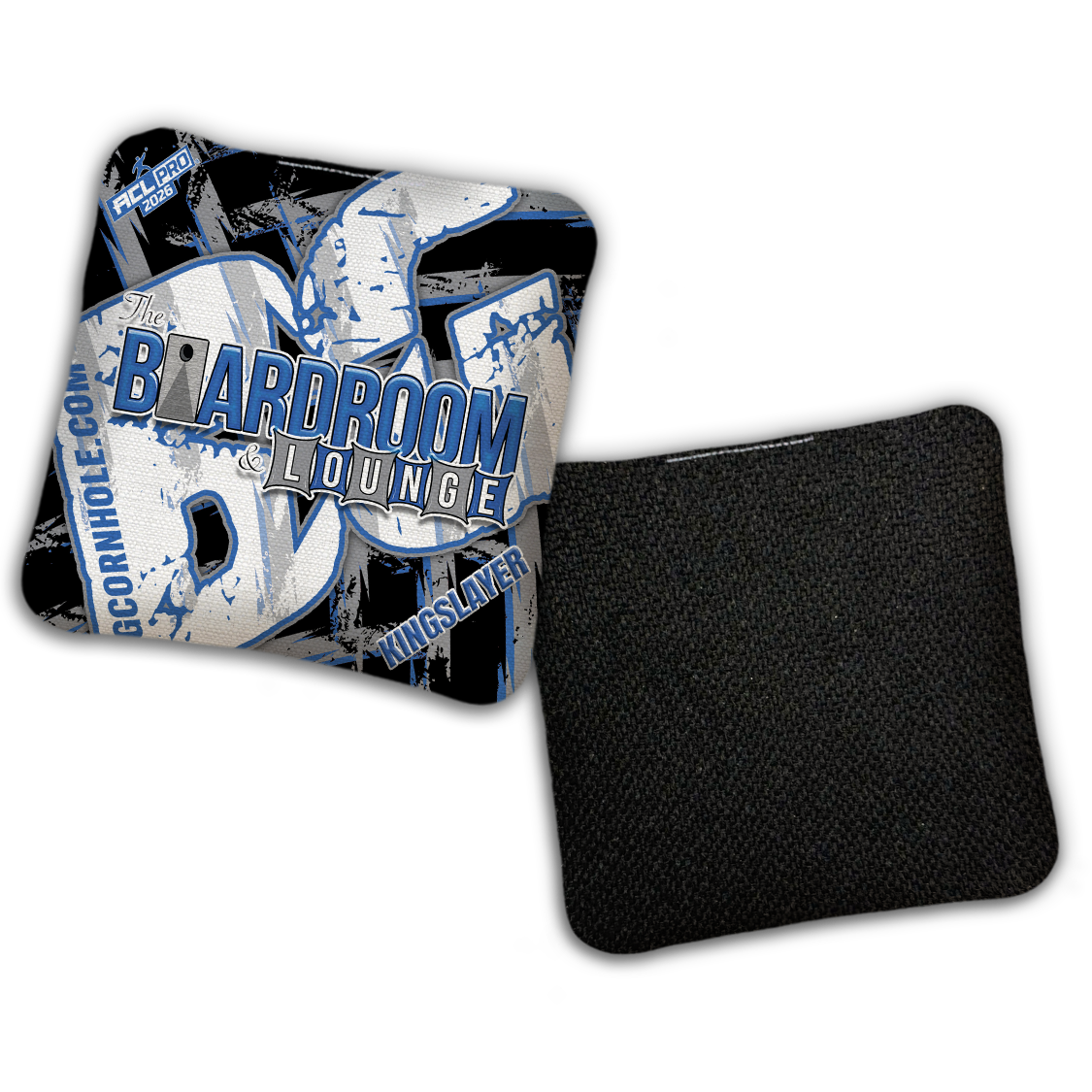 2026 BG Multiple Bag Models - "Black The Boardroom & Lounge” Collab - ACL Pro Stamped Cornhole Bags - SET OF 4 BAGS