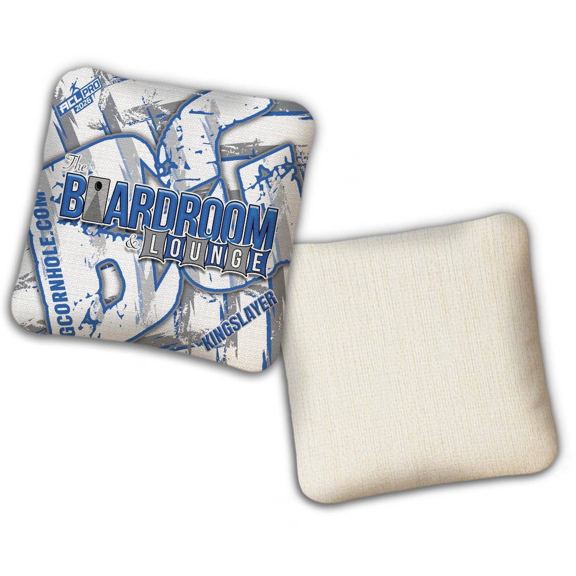 2026 BG Multiple Bag Models - "White The Boardroom & Lounge” Collab - ACL Pro Stamped Cornhole Bags - SET OF 4 BAGS