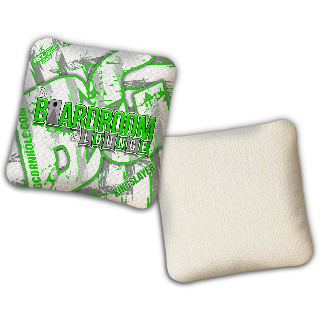 2026 BG Multiple Bag Models - "White The Boardroom & Lounge” Collab - ACL Pro Stamped Cornhole Bags - SET OF 4 BAGS