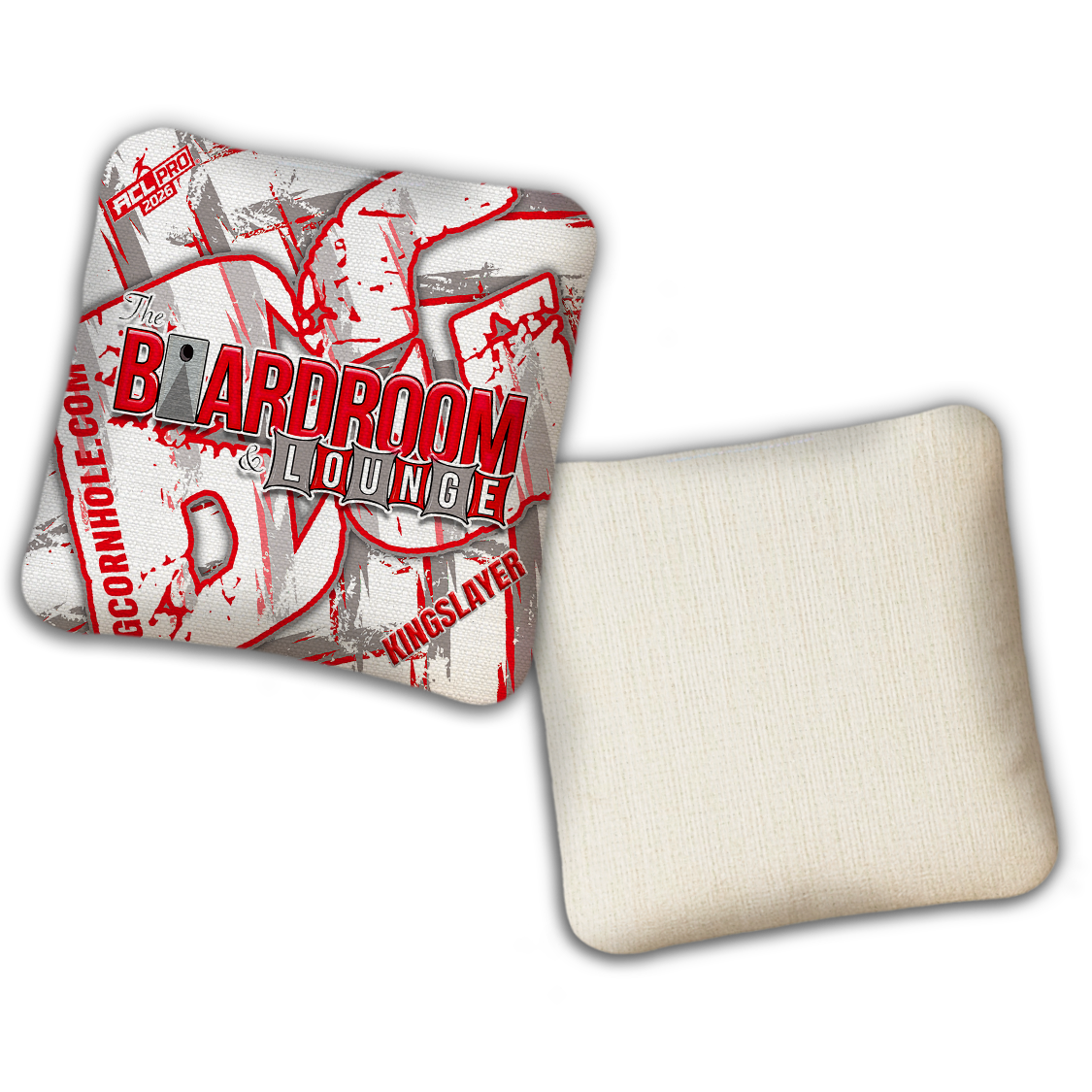 2026 BG Multiple Bag Models - "White The Boardroom & Lounge” Collab - ACL Pro Stamped Cornhole Bags - SET OF 4 BAGS