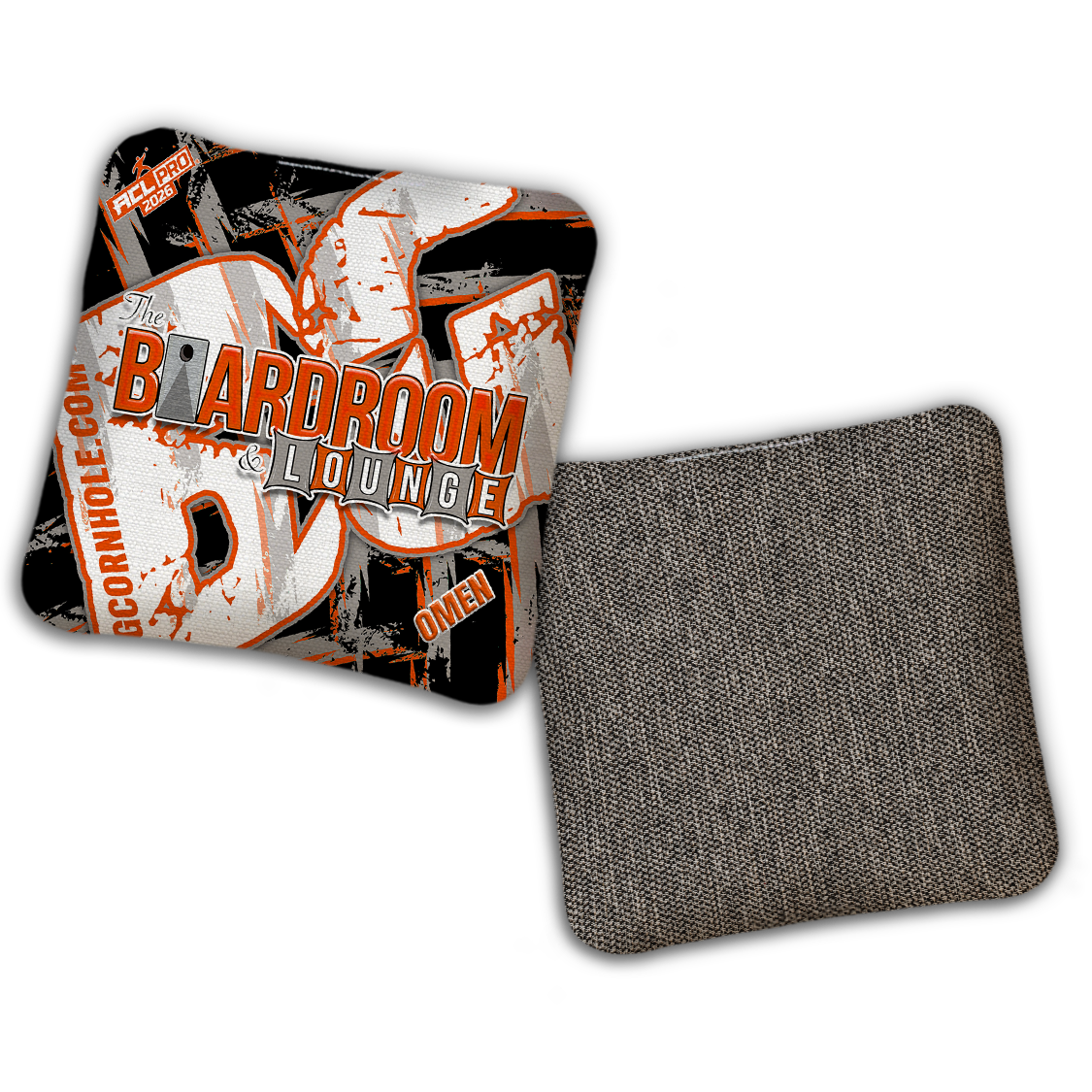 2026 BG Multiple Bag Models - "Black The Boardroom & Lounge” Collab - ACL Pro Stamped Cornhole Bags - SET OF 4 BAGS