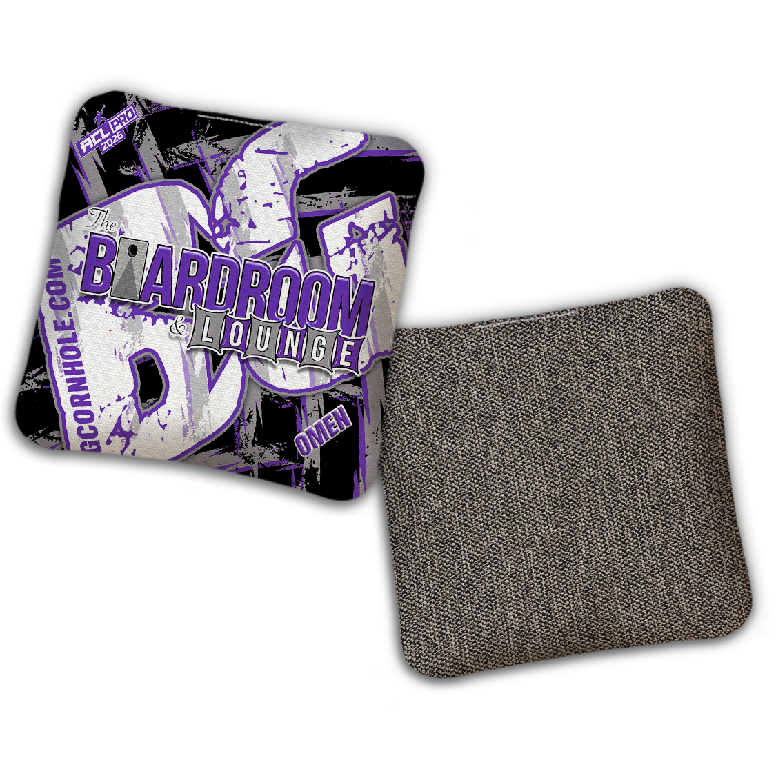 2026 BG Multiple Bag Models - "Black The Boardroom & Lounge” Collab - ACL Pro Stamped Cornhole Bags - SET OF 4 BAGS