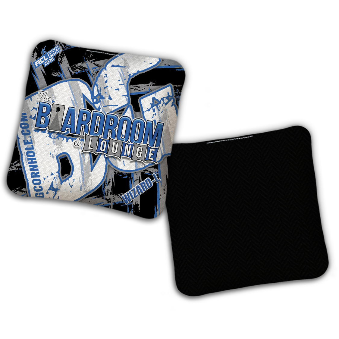 2026 BG Multiple Bag Models - "Black The Boardroom & Lounge” Collab - ACL Pro Stamped Cornhole Bags - SET OF 4 BAGS