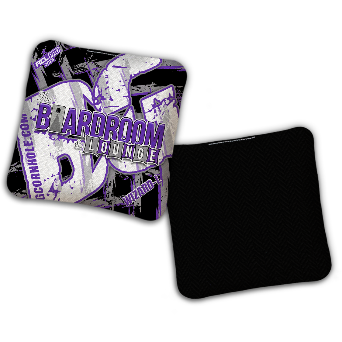 2026 BG Multiple Bag Models - "Black The Boardroom & Lounge” Collab - ACL Pro Stamped Cornhole Bags - SET OF 4 BAGS