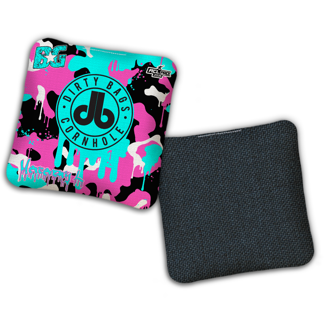 2026 BG Multiple Bag Models - "DB Camoflauge Drip” Dirty Bags Collab - ACL Pro Stamped Cornhole Bags - SET OF 4 BAGS