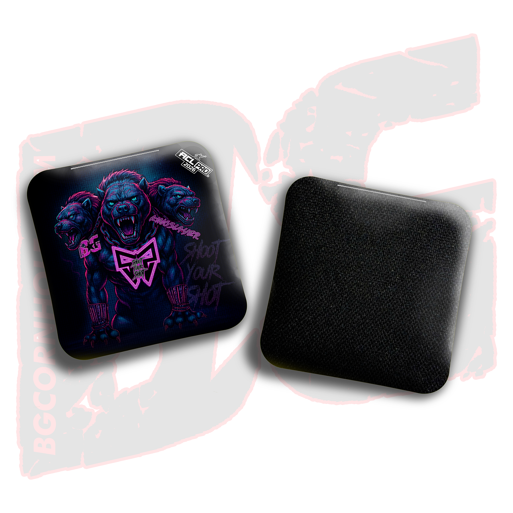2026 BG Multiple Bag Models "Shoot Your Shot Cerber” Collab - ACL Pro Stamped Cornhole Bags - SET OF 4 BAGS