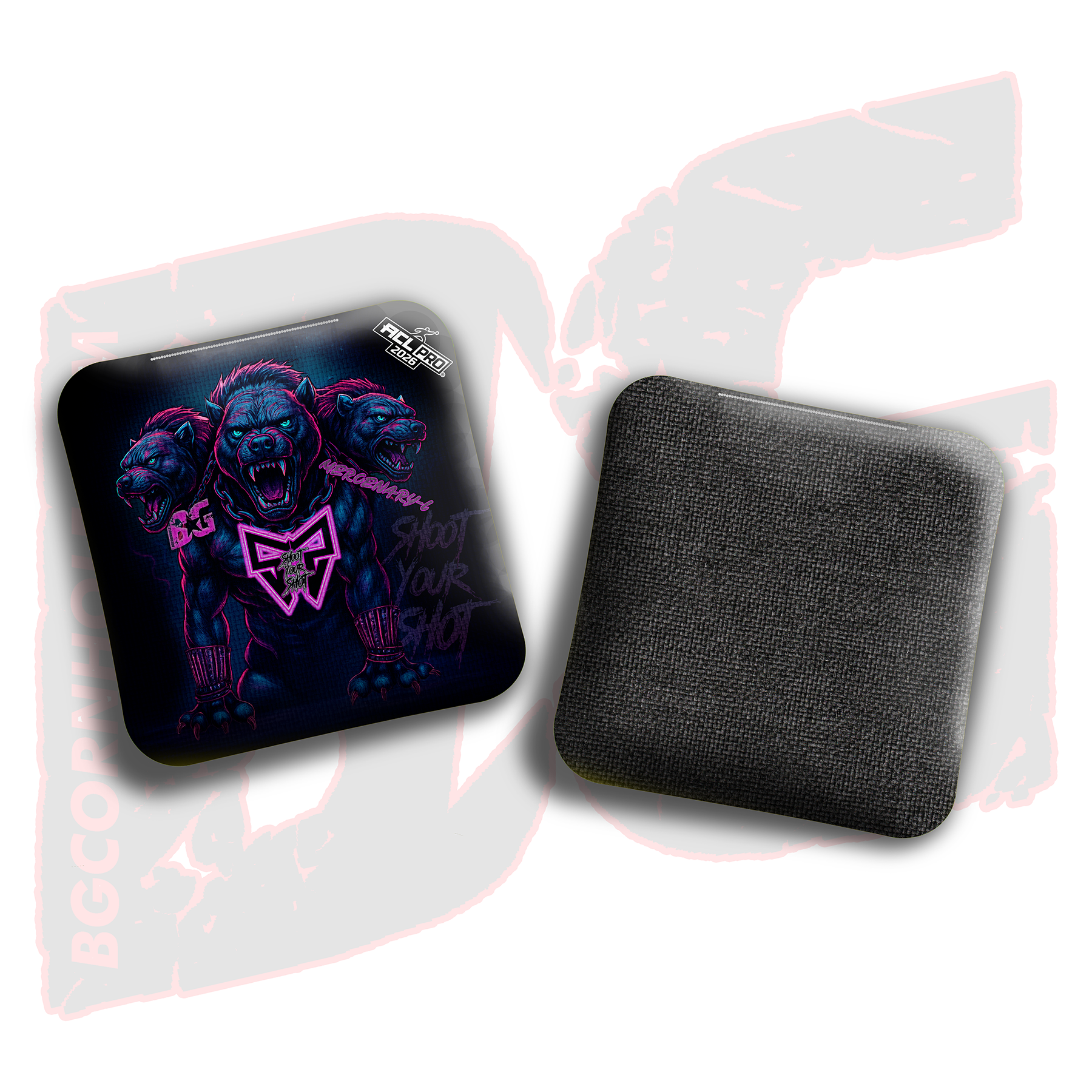 2026 BG Multiple Bag Models "Shoot Your Shot Cerber” Collab - ACL Pro Stamped Cornhole Bags - SET OF 4 BAGS