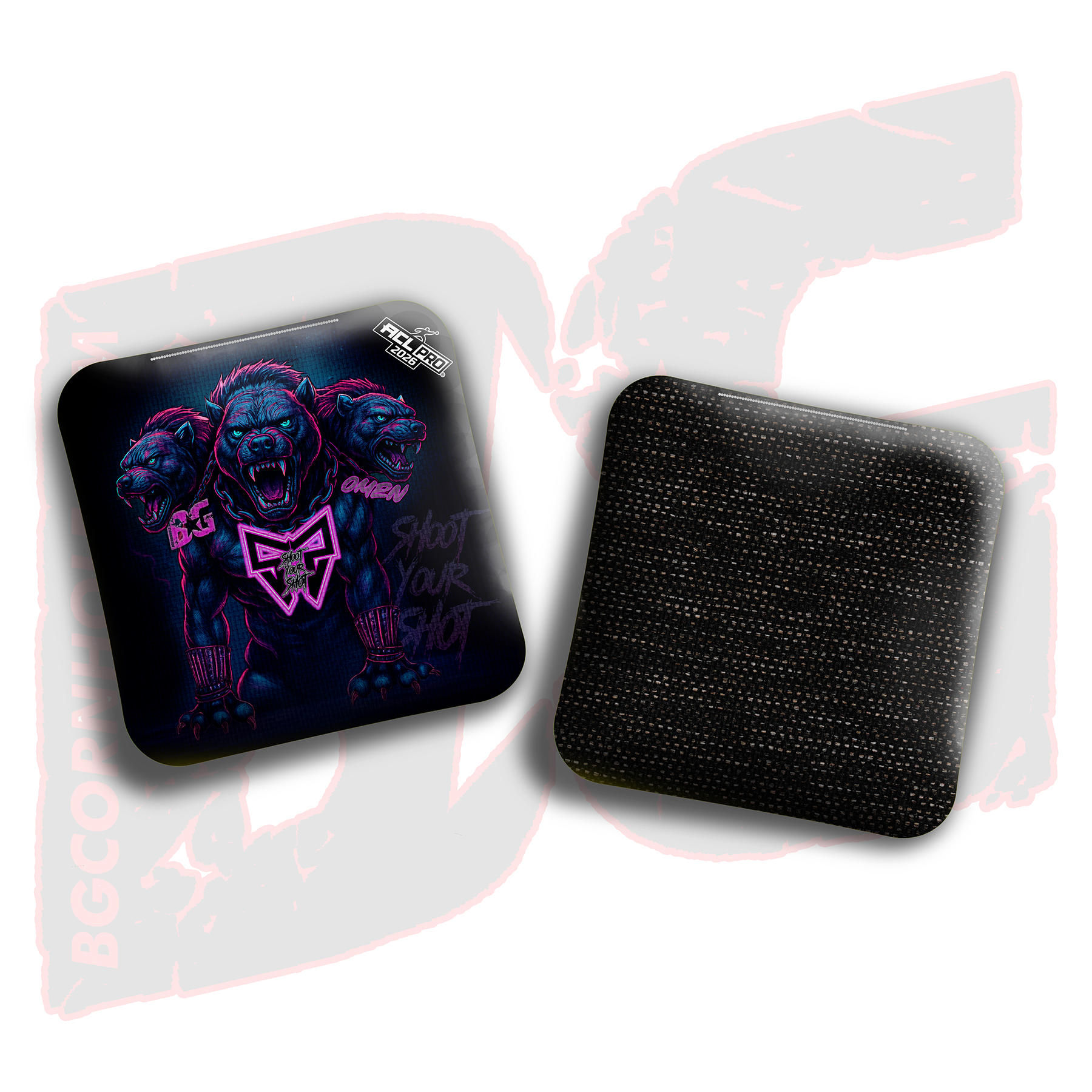 2026 BG Multiple Bag Models "Shoot Your Shot Cerber” Collab - ACL Pro Stamped Cornhole Bags - SET OF 4 BAGS