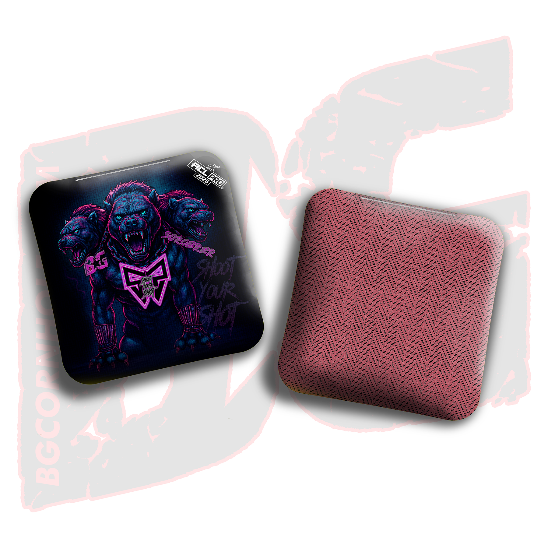 2026 BG Multiple Bag Models "Shoot Your Shot Cerber” Collab - ACL Pro Stamped Cornhole Bags - SET OF 4 BAGS