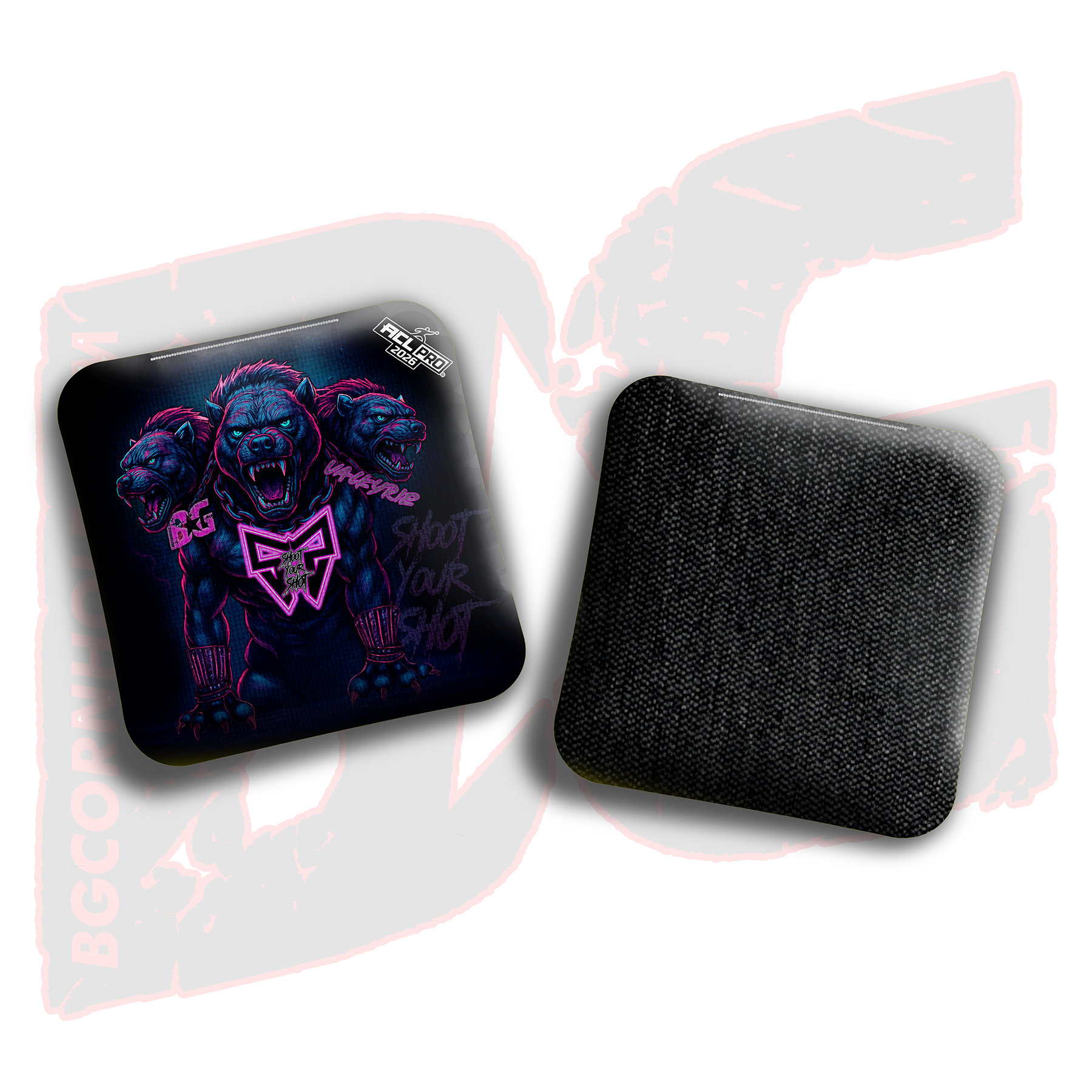 2026 BG Multiple Bag Models "Shoot Your Shot Cerber” Collab - ACL Pro Stamped Cornhole Bags - SET OF 4 BAGS
