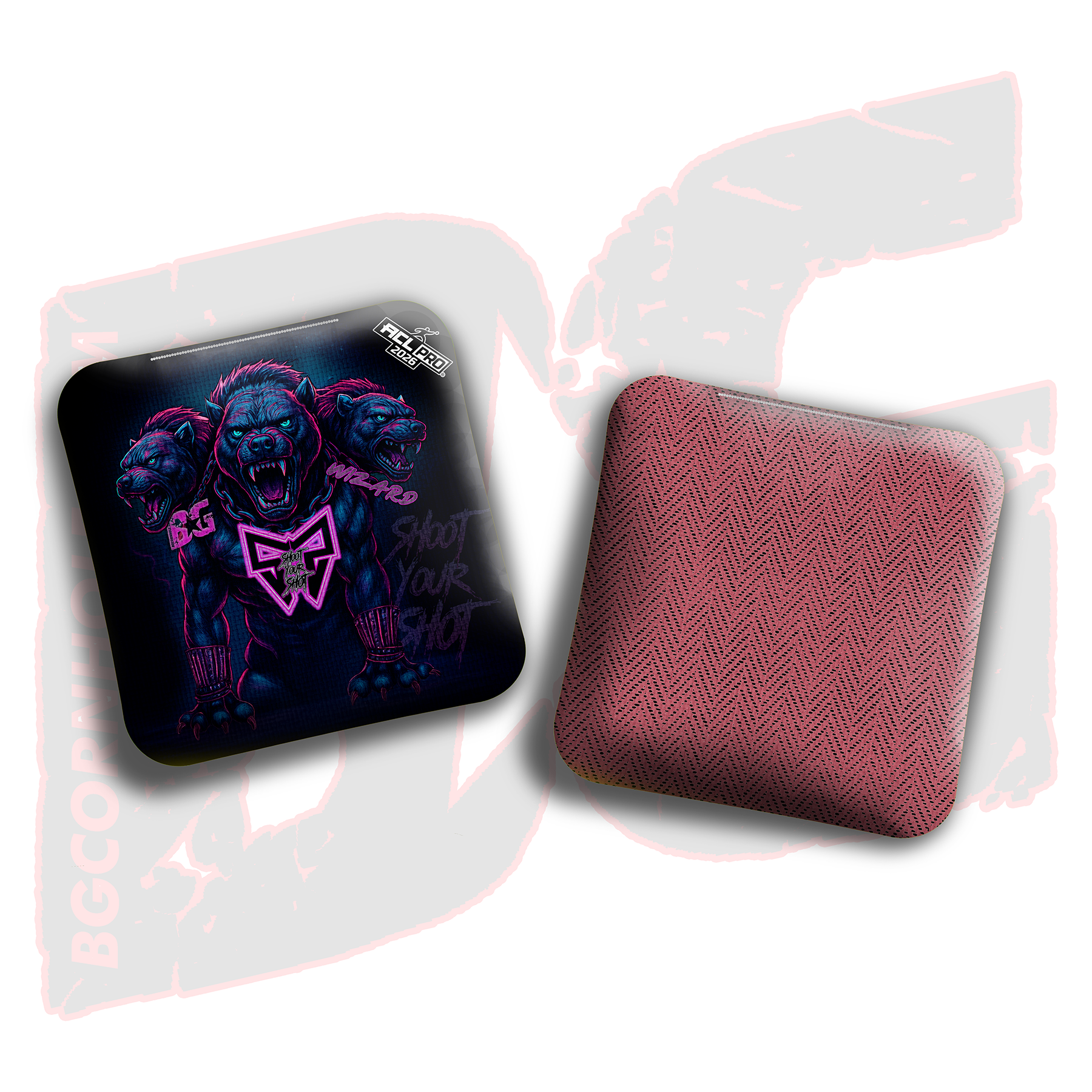 2026 BG Multiple Bag Models "Shoot Your Shot Cerber” Collab - ACL Pro Stamped Cornhole Bags - SET OF 4 BAGS