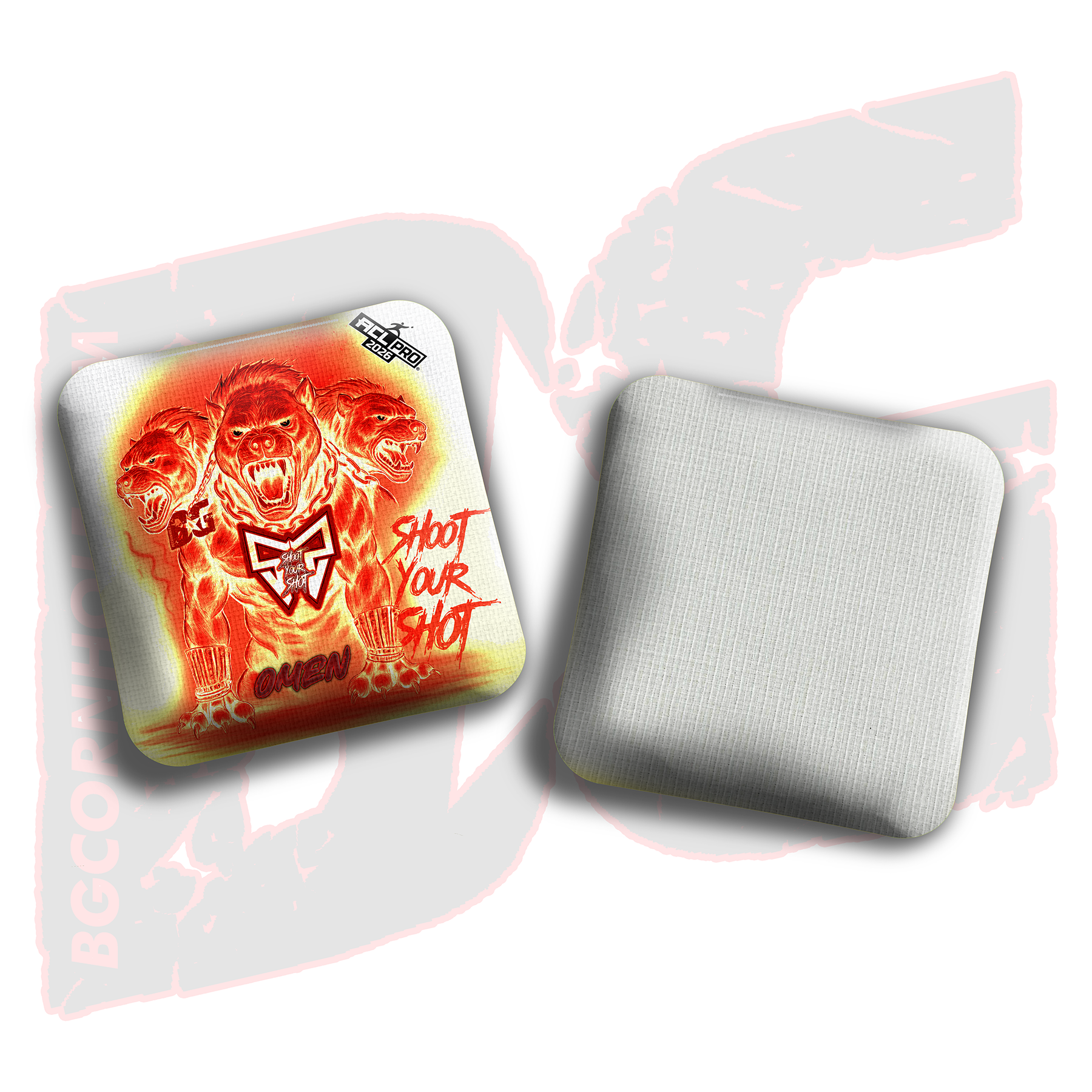 2026 BG Multiple Bag Models "Shoot Your Shot Cerber” Collab - ACL Pro Stamped Cornhole Bags - SET OF 4 BAGS
