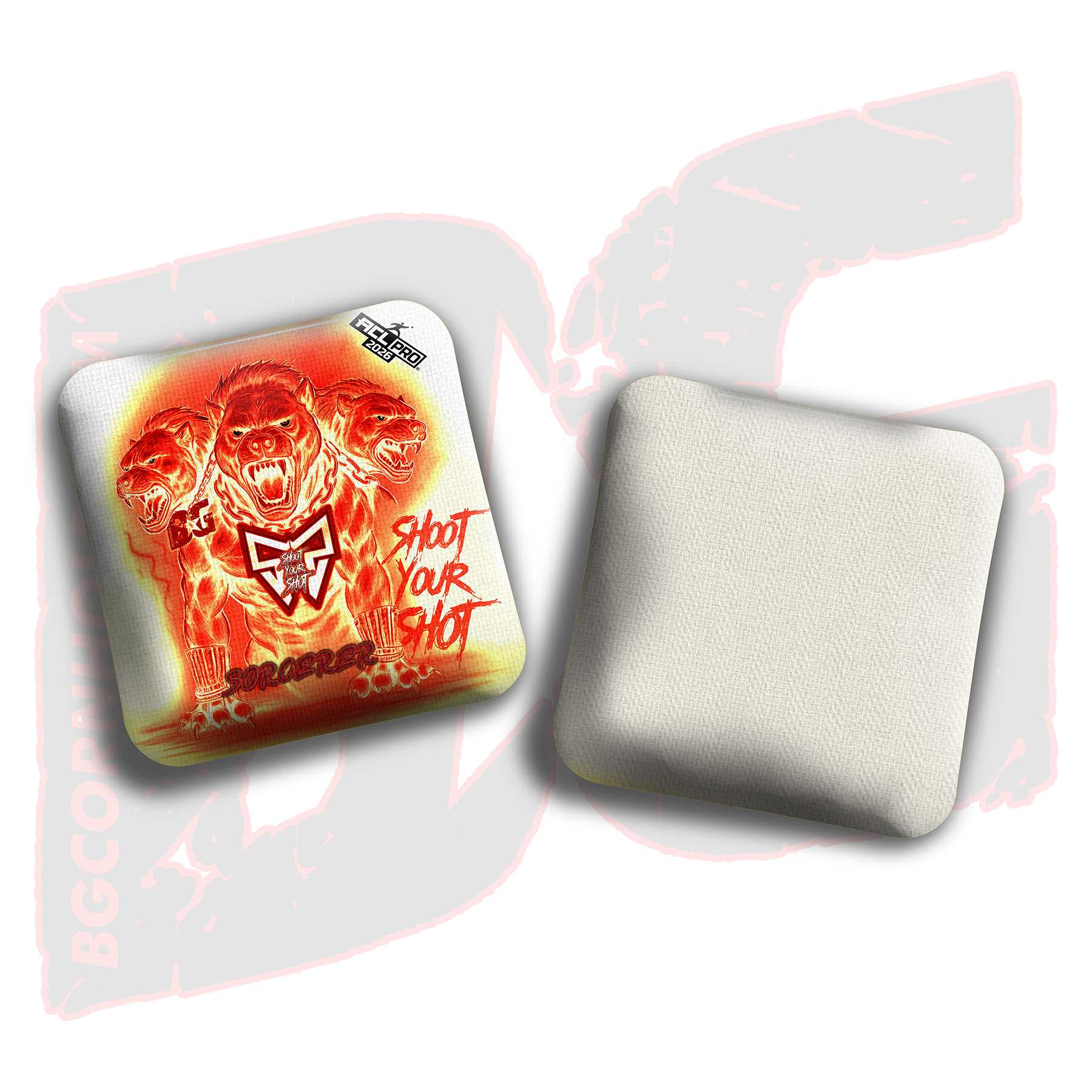 2026 BG Multiple Bag Models "Shoot Your Shot Cerber” Collab - ACL Pro Stamped Cornhole Bags - SET OF 4 BAGS
