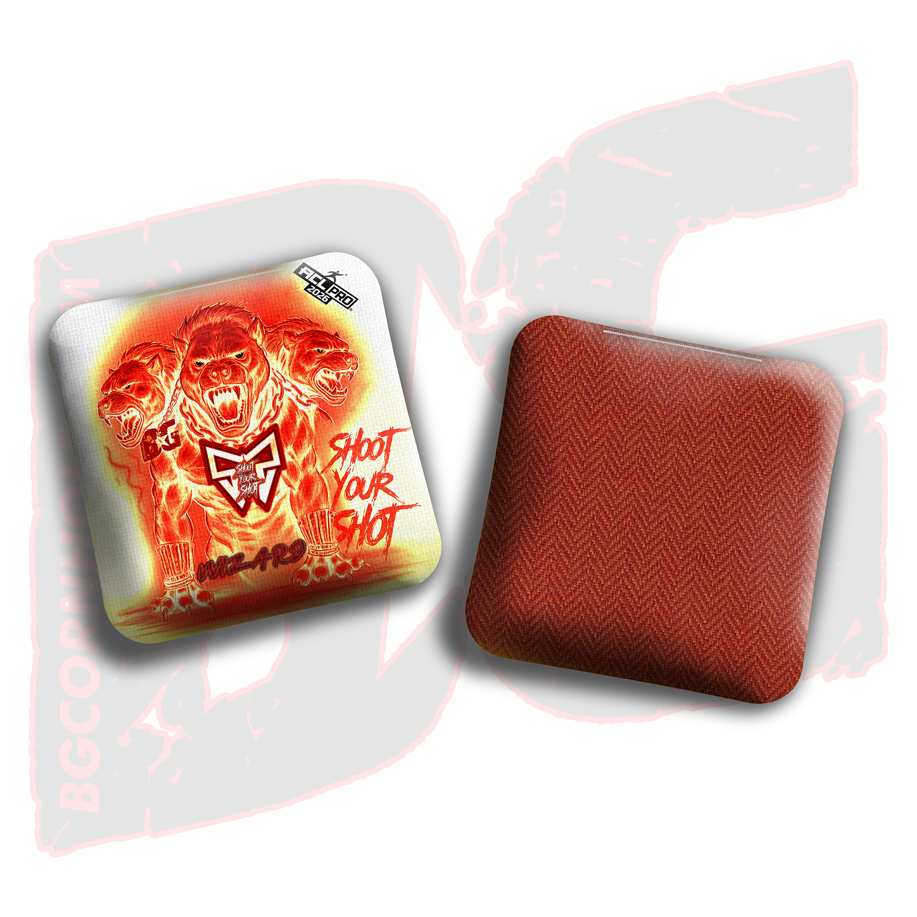2026 BG Multiple Bag Models "Shoot Your Shot Cerber” Collab - ACL Pro Stamped Cornhole Bags - SET OF 4 BAGS
