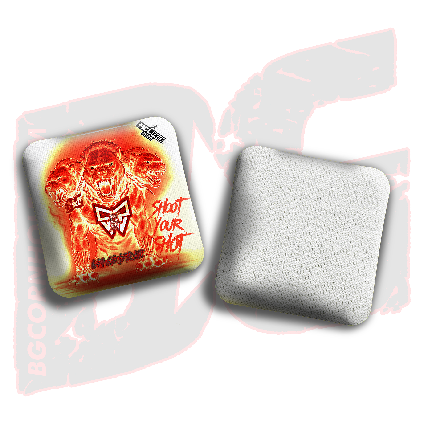 2026 BG Multiple Bag Models "Shoot Your Shot Cerber” Collab - ACL Pro Stamped Cornhole Bags - SET OF 4 BAGS