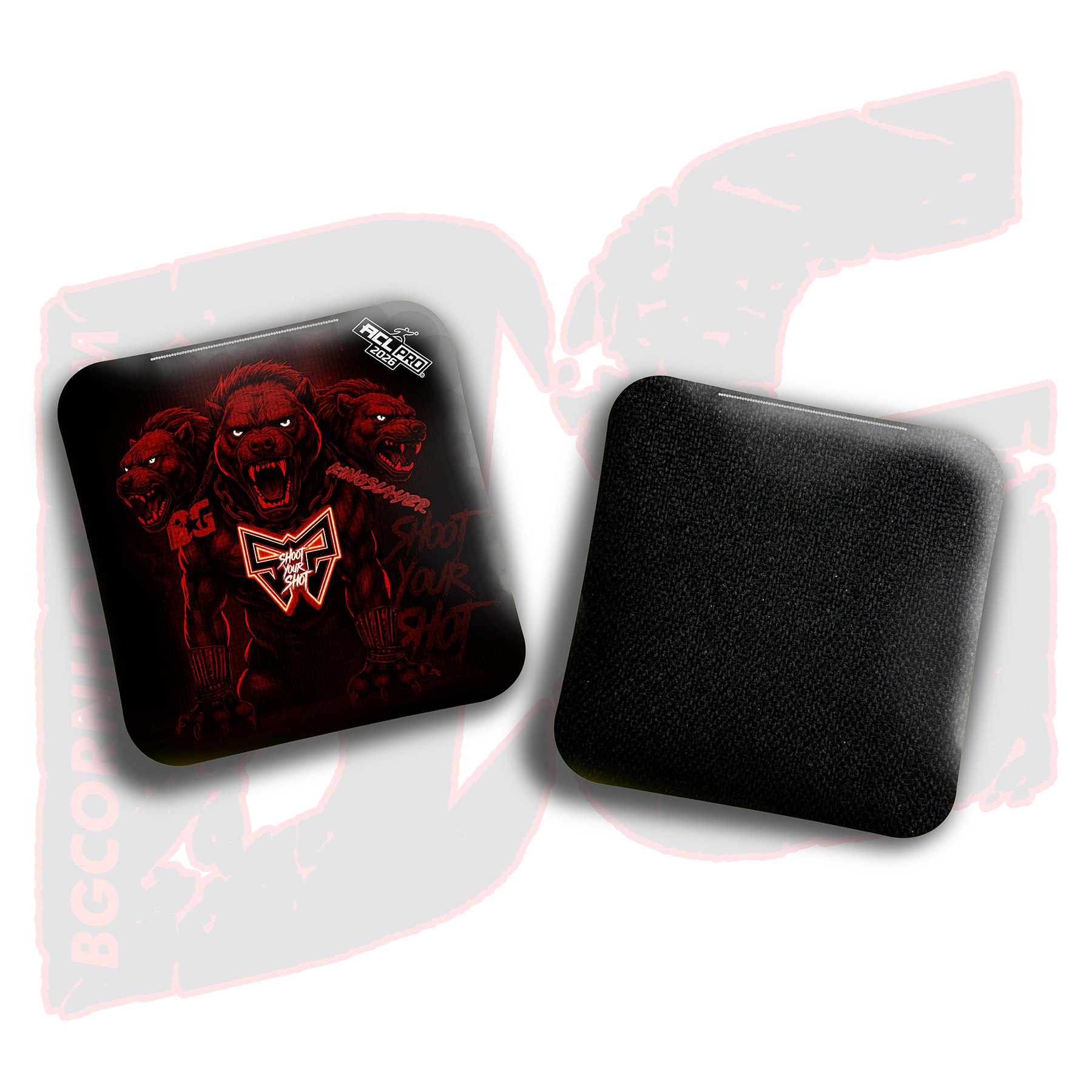 2026 BG Multiple Bag Models "Shoot Your Shot Cerber” Collab - ACL Pro Stamped Cornhole Bags - SET OF 4 BAGS