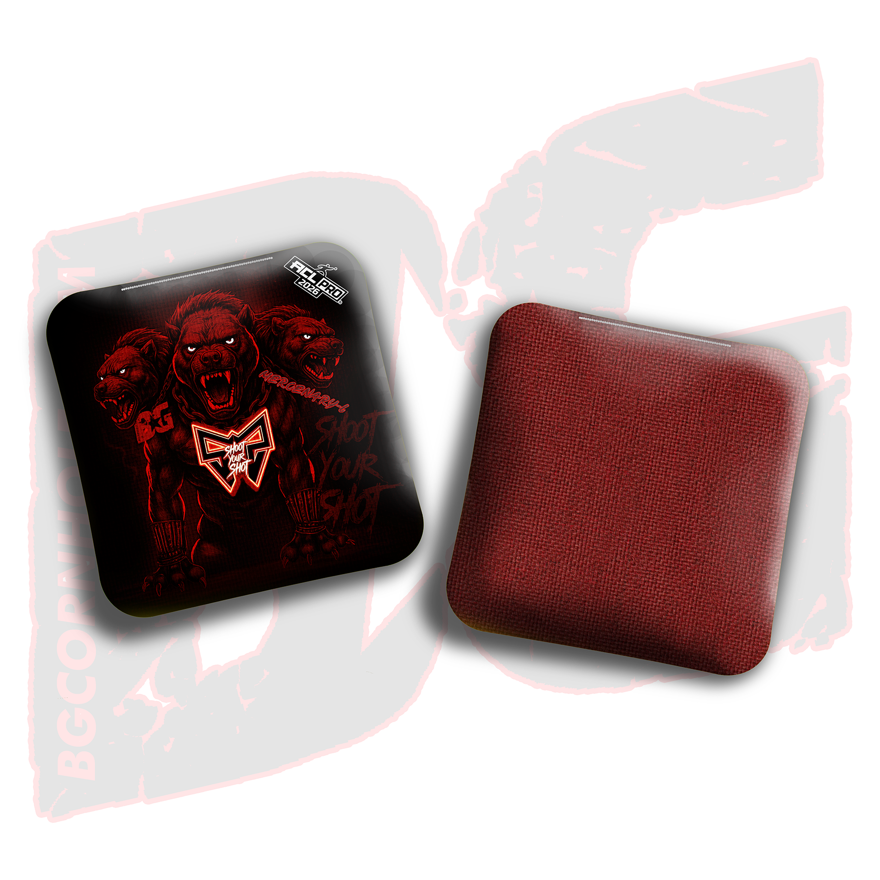 2026 BG Multiple Bag Models "Shoot Your Shot Cerber” Collab - ACL Pro Stamped Cornhole Bags - SET OF 4 BAGS