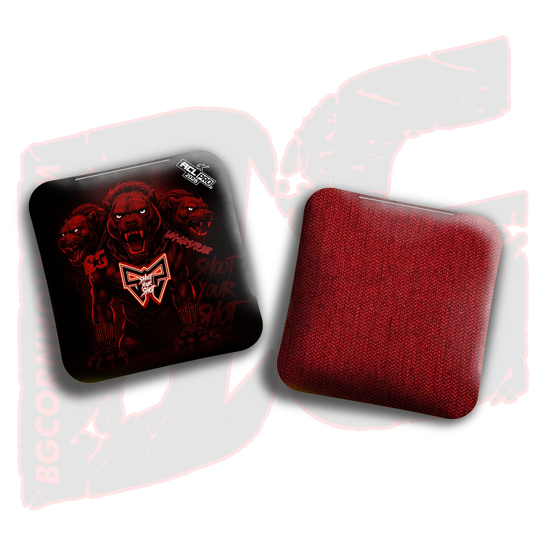 2026 BG Multiple Bag Models "Shoot Your Shot Cerber” Collab - ACL Pro Stamped Cornhole Bags - SET OF 4 BAGS