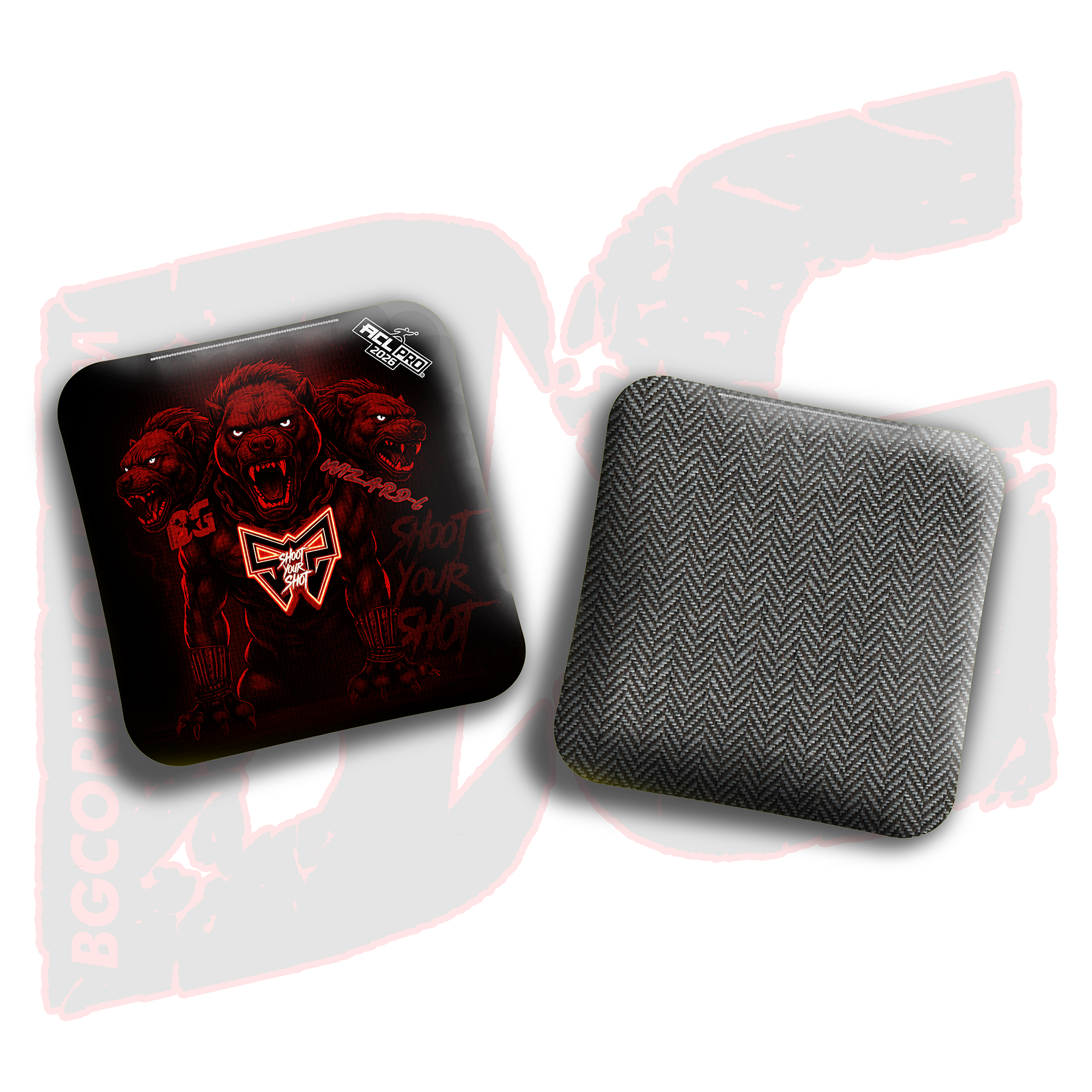 2026 BG Multiple Bag Models "Shoot Your Shot Cerber” Collab - ACL Pro Stamped Cornhole Bags - SET OF 4 BAGS